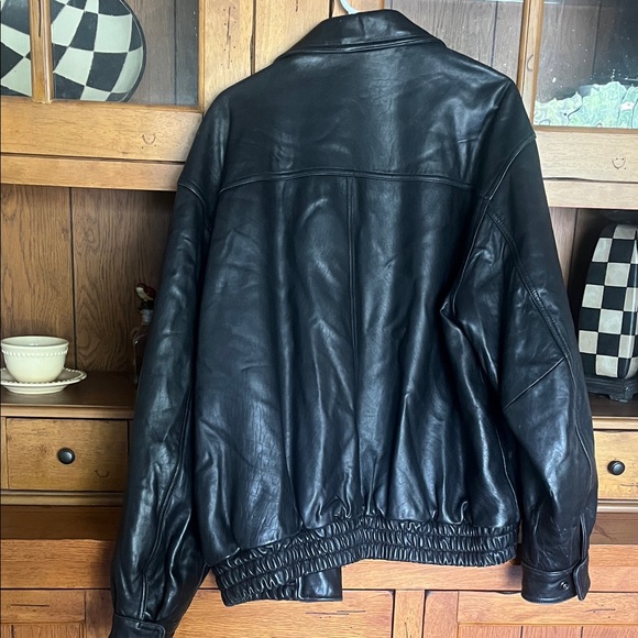 Vintage Colebrook classic bomber Black Leather Jacket for Men size XL - Picture 7 of 9